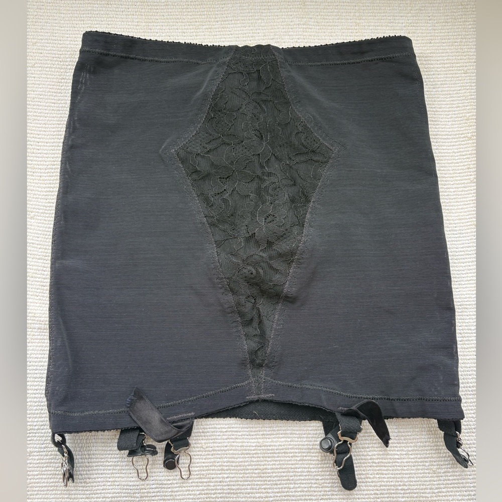Vintage Black Lingerie - Girdle